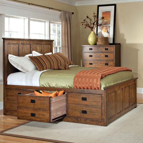 Captains bed king with shop drawers